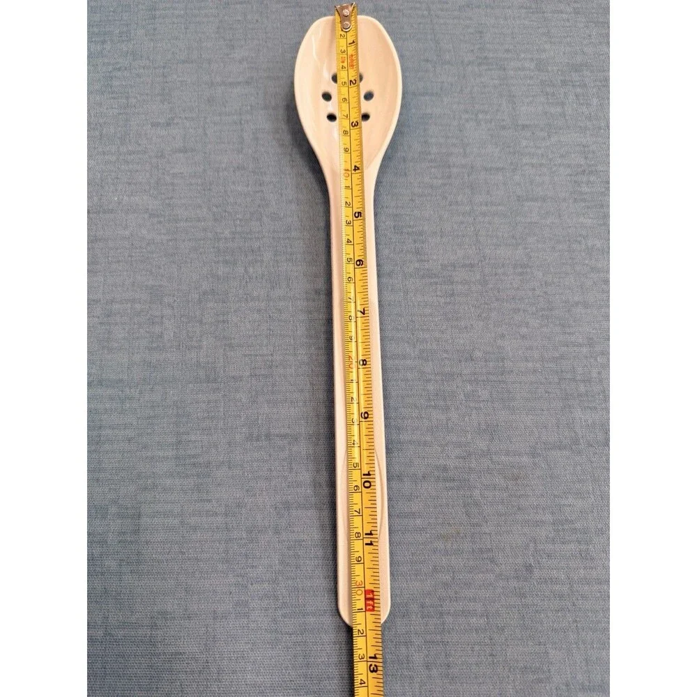Rubbermaid USA Vintage Ivory Heavy Duty Nylon #1974 Slotted Spoon 12.5